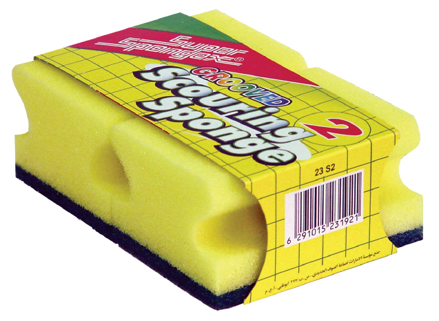 Yellow Grooved Sponge Scourer