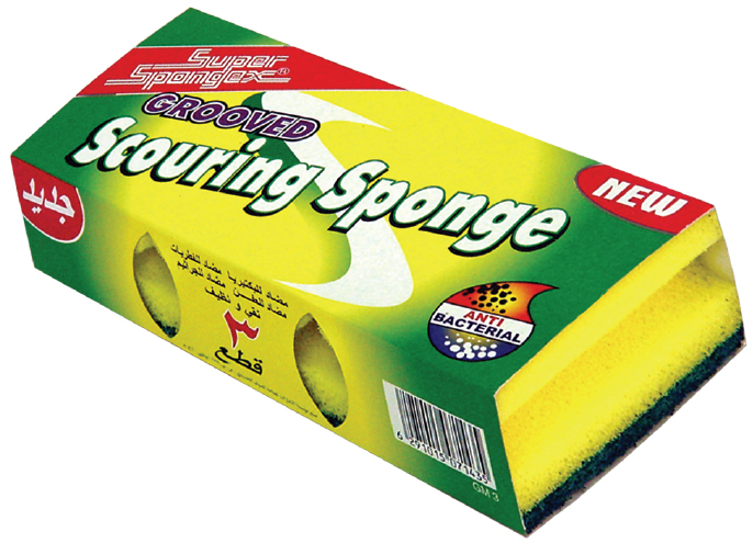 Anti Microbial Grooved Sponge Scourer