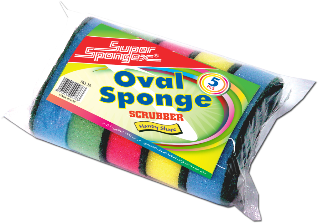 Oval Sponge Scourer-Stain Cutter sponge scrubber for superior cleaning.